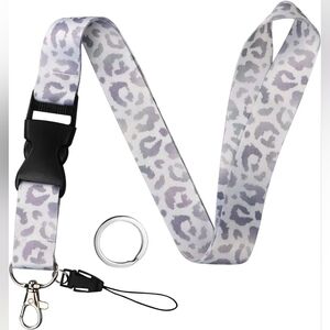 Snow Leopard lanyard keychain